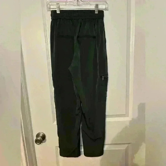 NWOT Express High Rise Satin Cargo Joggers Dark Grey Size XS. - Picture 2 of 7